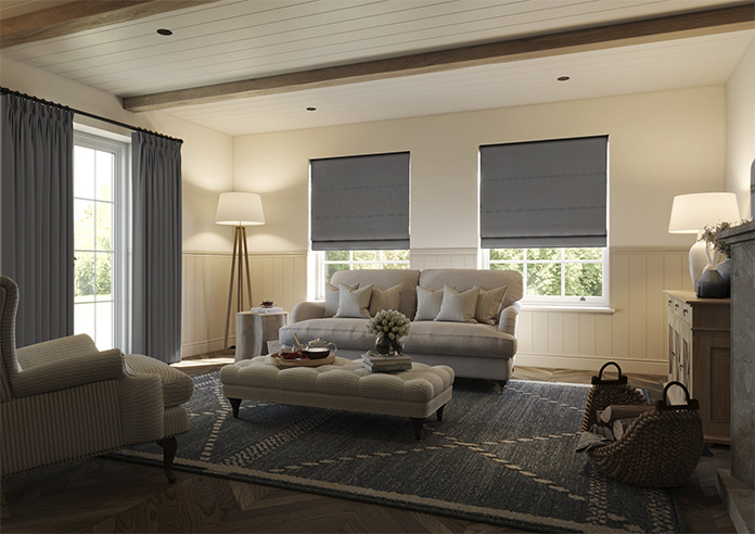 Norleigh, Charcoal - Roman Blind - Image 6